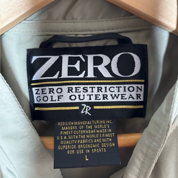 Zero Restriction Mens Outerwear Golf Vest Windbreaker Large Light Green Made USA - Picture 3 of 11